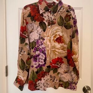 Dolce and Gabbana silk floral shirt